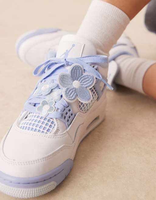 Nike Air Jordan 4 Retro ホワイト/ブルー Air Jordan 4 Retro 'Industrial Blue' Men's Shoes. Nike ID