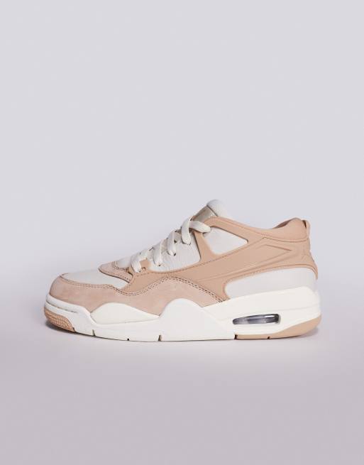 Nike Air Jordan 4 RM trainers in beige and white