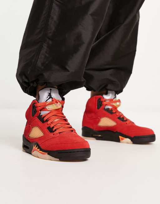 Nike Air Jordan 5 Retro sneakers in red