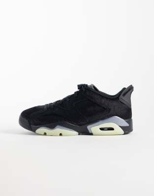 Nike Air Jordan 6 Retro Low sneakers in black pony hair