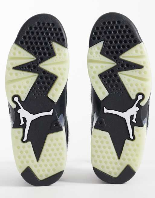 Nike Air Jordan 6 Retro Low sneakers in black pony hair | ASOS