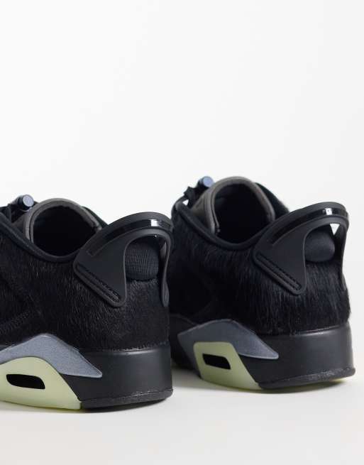 Jordan 6 ヘア Nike Air Jordan 6 Retro Low sneakers in black pony hair | ASOS