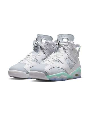 Jordan Nike Air  6 Retro Sneakers In White/mint Foam - White In White
