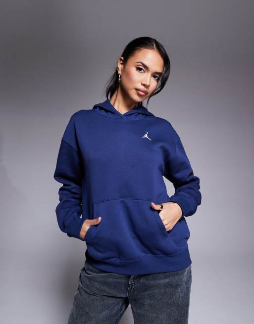 Nike Air Jordan Brooklyn Fleece hoodie in navy ASOS