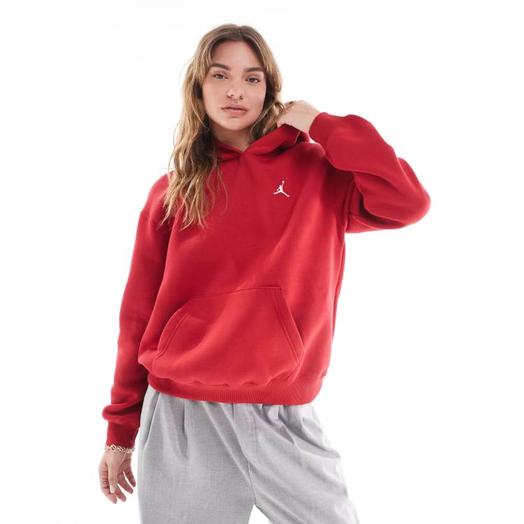 Nike Air Jordan Brooklyn Fleece hoodie in red