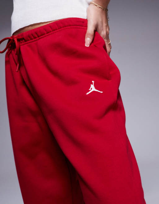 Nike Air Jordan Brooklyn fleece sweatpants in red ASOS