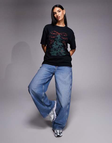 Nike Air Jordan Christmas graphic T-shirt in black - view 1