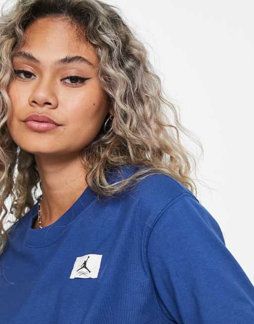 Nike Air Jordan Essential boxy T-shirt in blue | ASOS