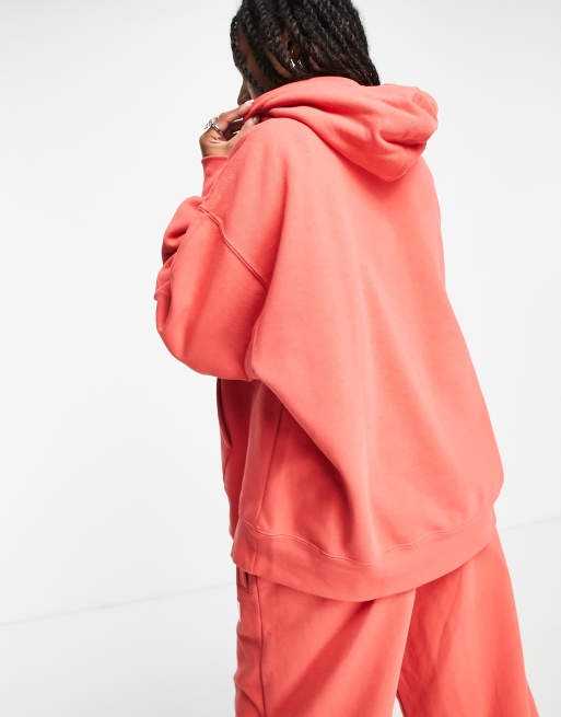 Nike Air Jordan Essential fleece pullover hoodie in lobster red