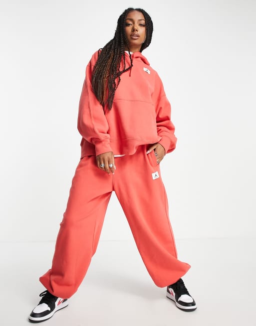 Red Premium Sports Academy Puff Oversized Sweatpants