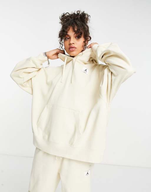 Nike Air Jordan Essentials fleece pullover hoodie in cream