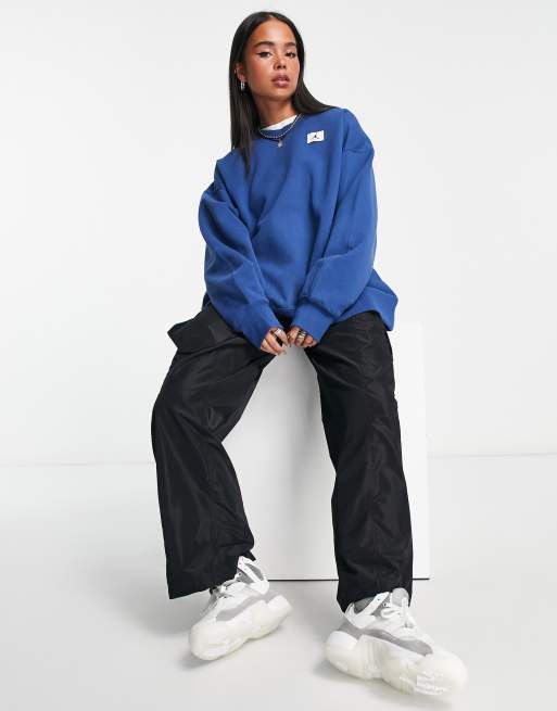 Nike Air Jordan Flight fleece sweatshirt in blue | ASOS