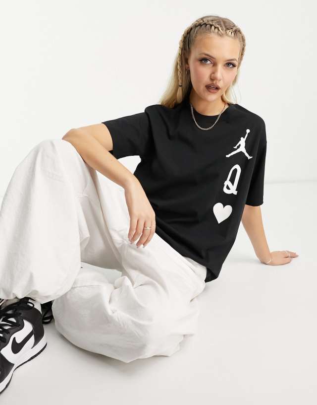 Nike Air Jordan Flight loose fit T-shirt in black