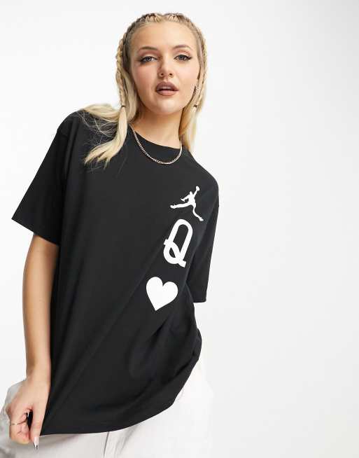 beha verwijzen Uitroepteken Nike Air Jordan Flight loose fit T-shirt in black | ASOS