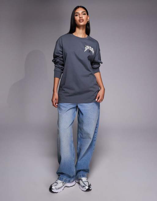Nike Air Jordan graphic long sleeve T-shirt in dark gray, 2 of 4