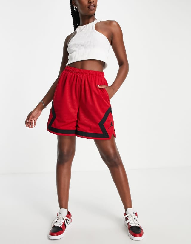 Nike Air Jordan Heritage Diamond shorts in gym red and black 2