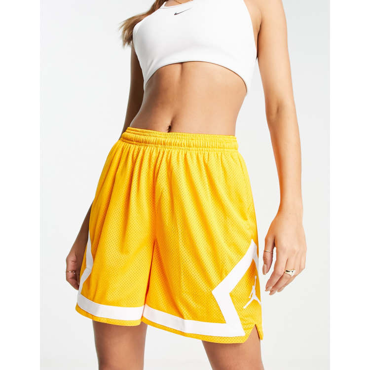 Nike Air Jordan Heritage Diamond shorts in taxi yellow and white