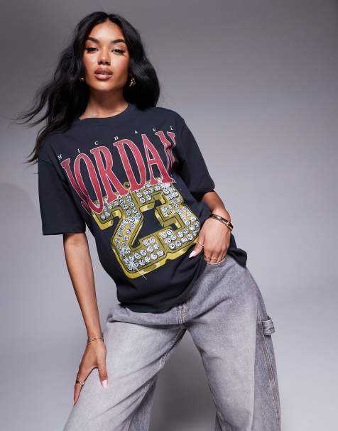 Nike Air Jordan heritage logo t-shirt in black - view 1
