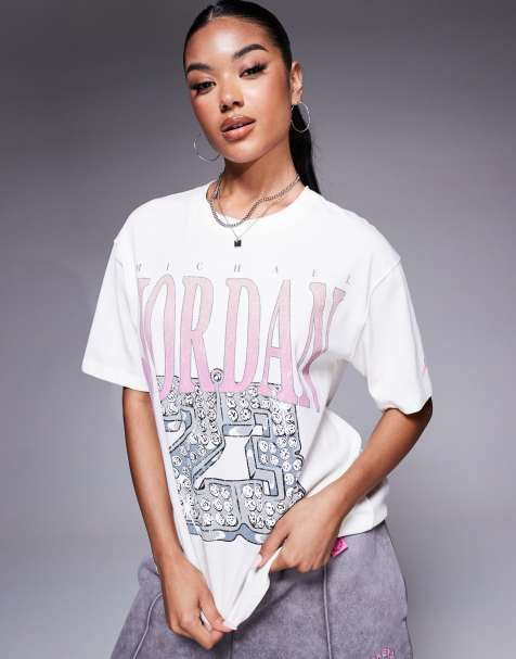 Nike Air Jordan heritage logo T-shirt in off white - view 1