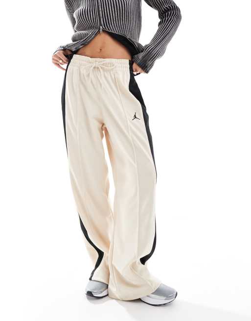 Nike Air Jordan knit wide leg sweatpants in beige