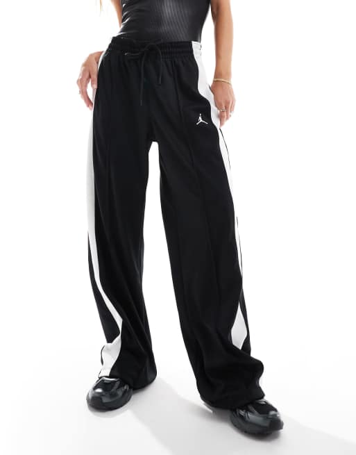 Nike Air Jordan knit wide leg sweatpants in black ASOS