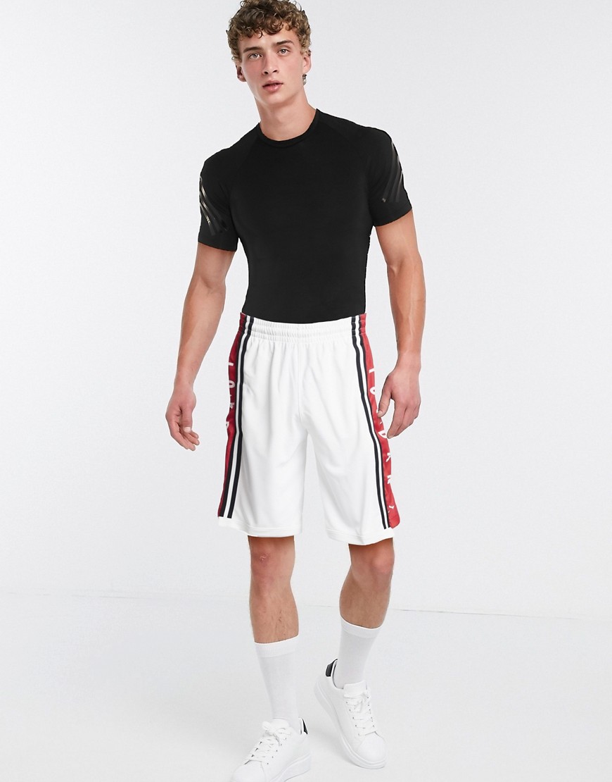 Nike Air Jordan logo basketball shorts in white