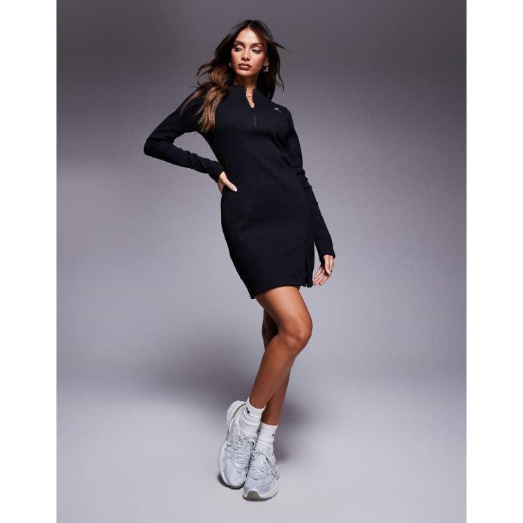 Nike ニットワンピース Jordan Long-Sleeve Knit Dress Nike Air Jordan long sleeve knit dress in black | ASOS