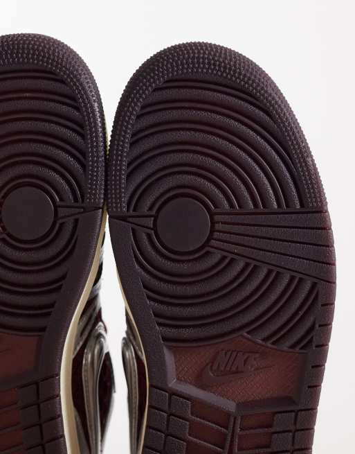 Nike Air Jordan Method of Make Low V3 sneakers in burgundy and silver, 5 of 5