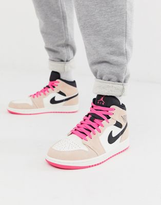 Nike Air Jordan mid trainers in pink | ASOS