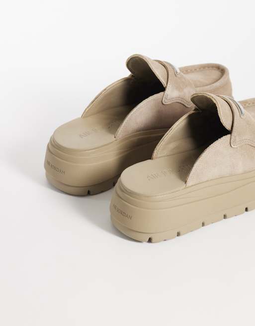 Nike Air Jordan Mule shoes with metallic detailing in beige | ASOS