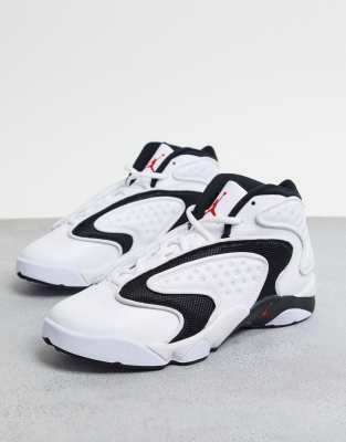 nike air jordan og sneakers in white and black