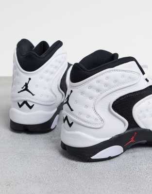 nike air jordan og sneakers in white and black