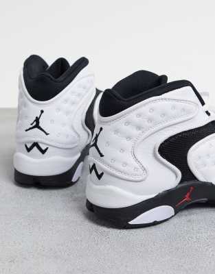 black and white jordan trainers