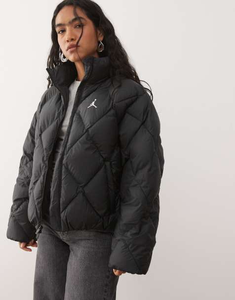 Nike Air Jordan puffer jacket in black - view 1