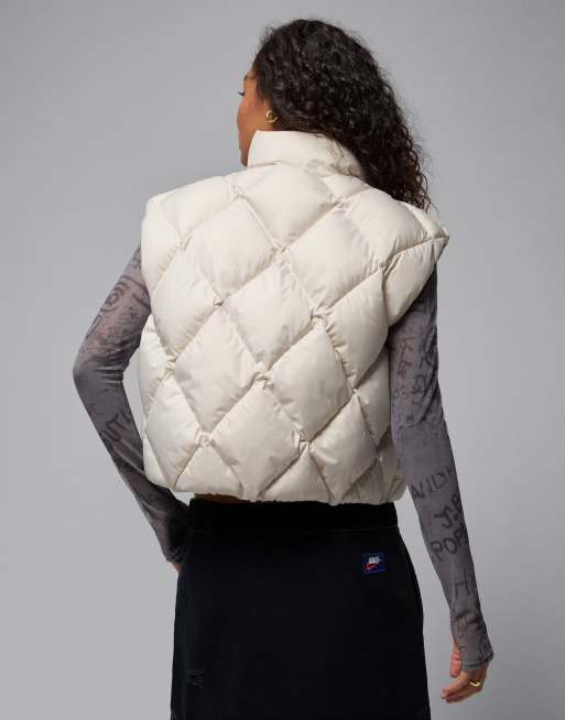 Nike Air Jordan puffer vest in off white | ASOS