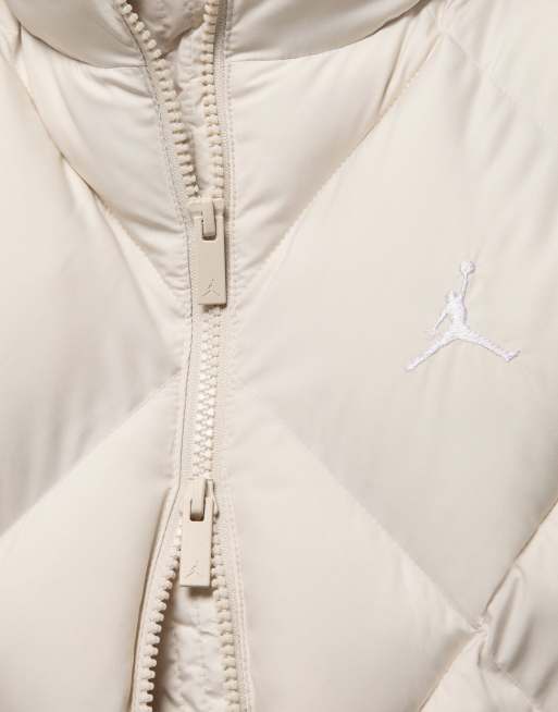 Nike Air Jordan puffer vest in off white | ASOS