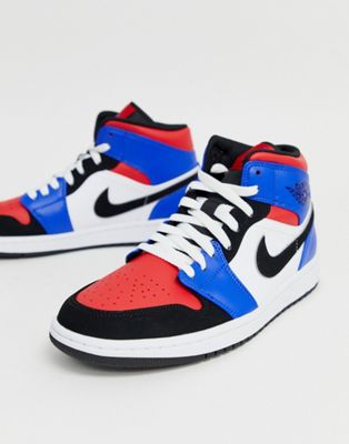 Nike - Air Jordan - Sneakers medie rosse e blu | ASOS