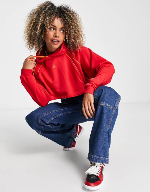 Fire red nike hoodie sale