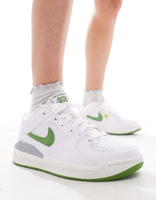 Nike Air Jordan Stadium 90 sneakers in white and green