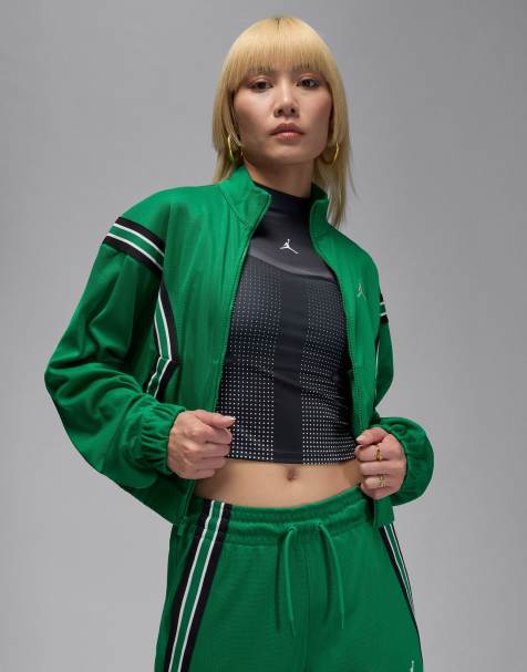 Nike Air Jordan track jacket in dark green - view 1