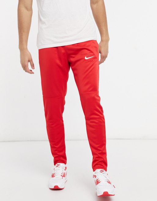 Red nike sale air joggers