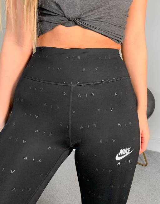 Nike Air Legging de course à bandes réfléchissantes Noir ASOS