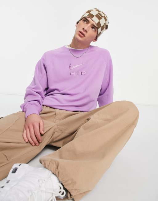 Nike – Air – Lila sweatshirt med logga