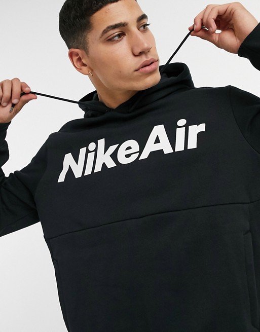 Nike Air logo hoodie in black