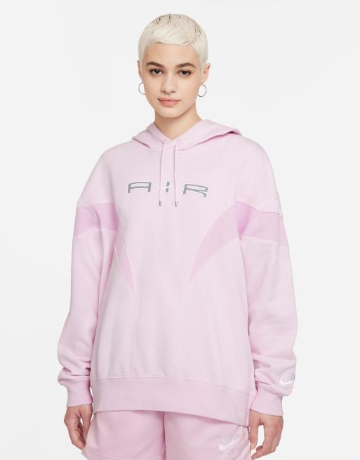 Nike Air logo hoodie in pale pink