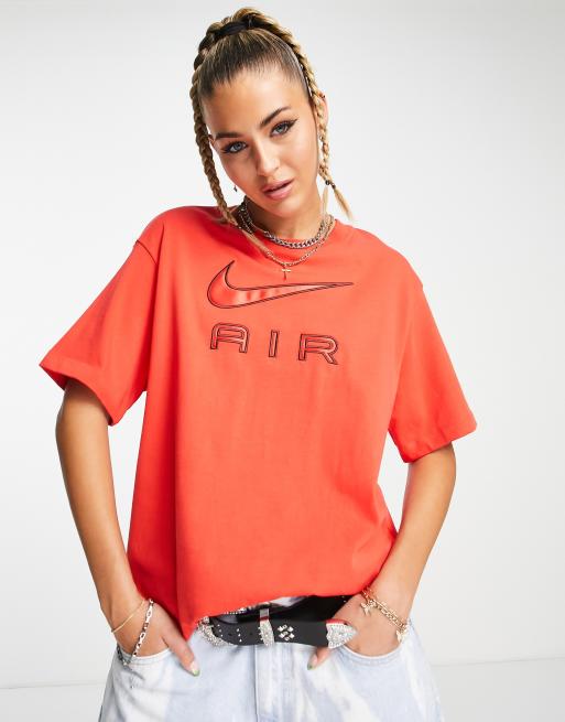 Nike Air logo t-shirt in crimson red |