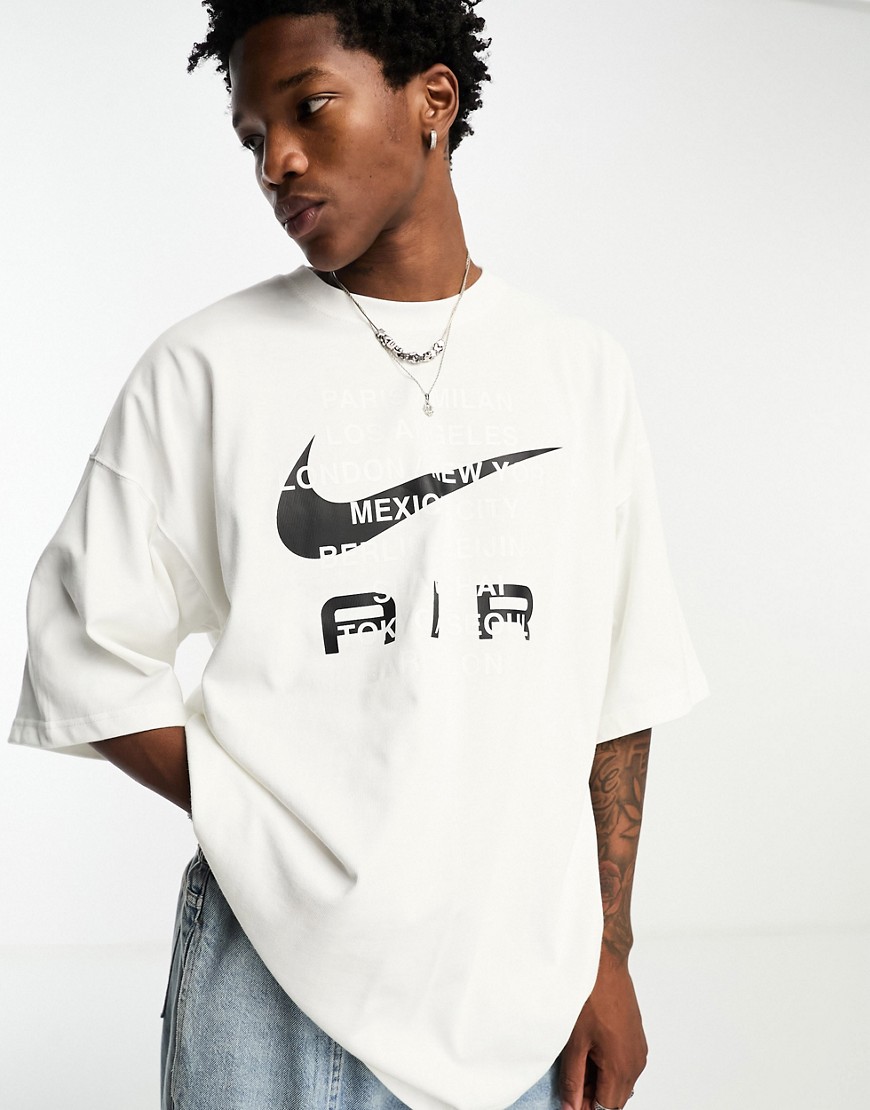 Nike Air logo oversized t-shirt in white