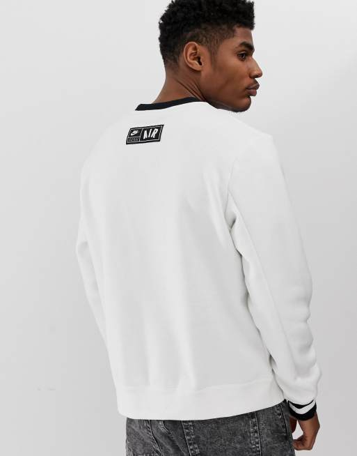 Nike air logo store sweatshirt white