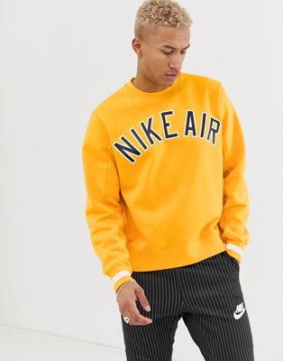 Nike Air Logo Sweatshirt Yellow | ASOS
