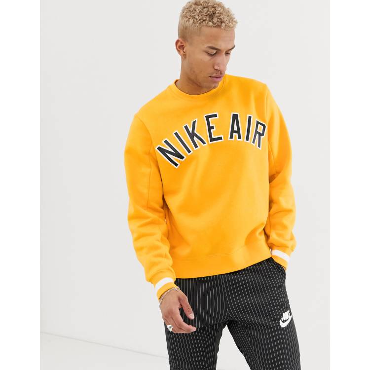 Yellow nike hot sale sweatshirt mens